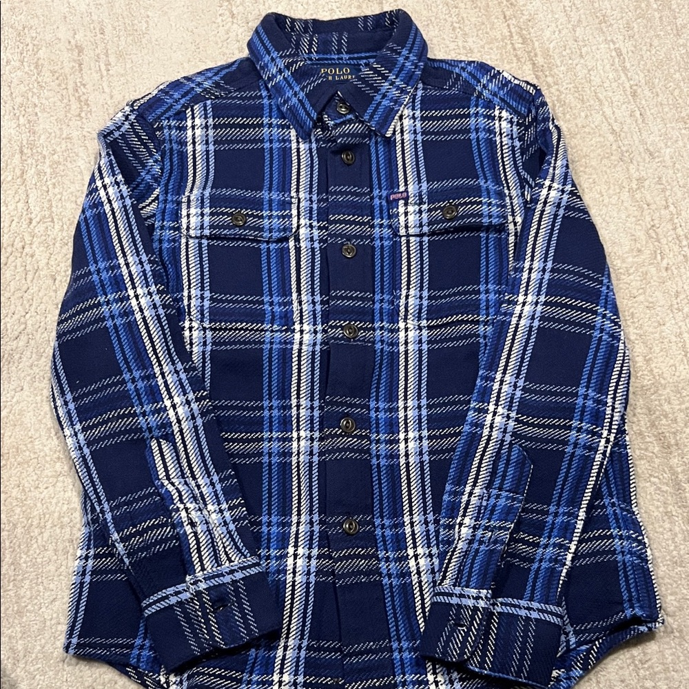 Polo by Ralph Lauren Boy’s Navy and White Checkered Shirt